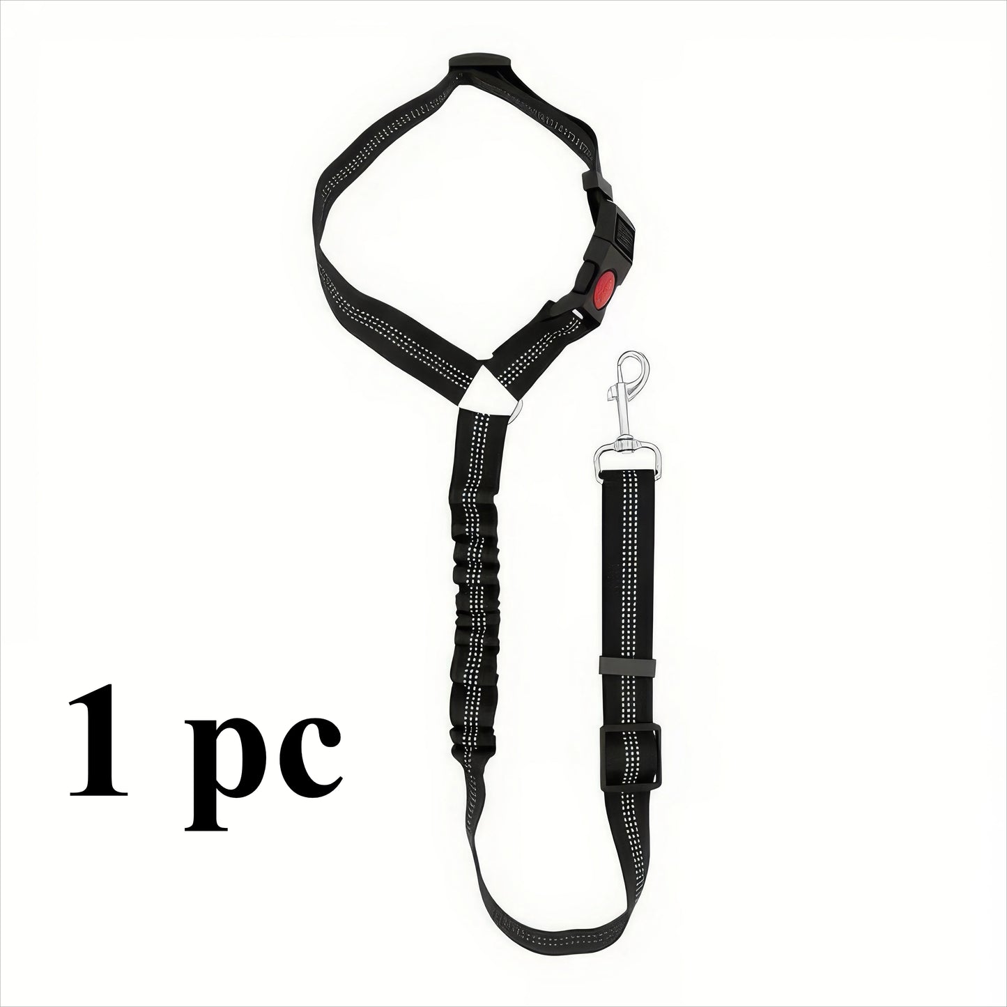 1 Black Pet Car Safety Rope, Anti Slip Buckle Design, Elastic Safety Restraint Belt, Suitable for Small and Large Dogs