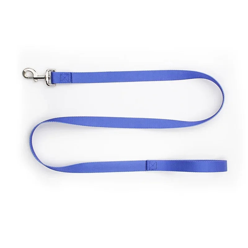 Nylon Adjustable Dog Collar Leash Lead Pet Cat Dog Collar Traction Leash Suitable for Small Large Dogs Bulldog Pugs Beagle