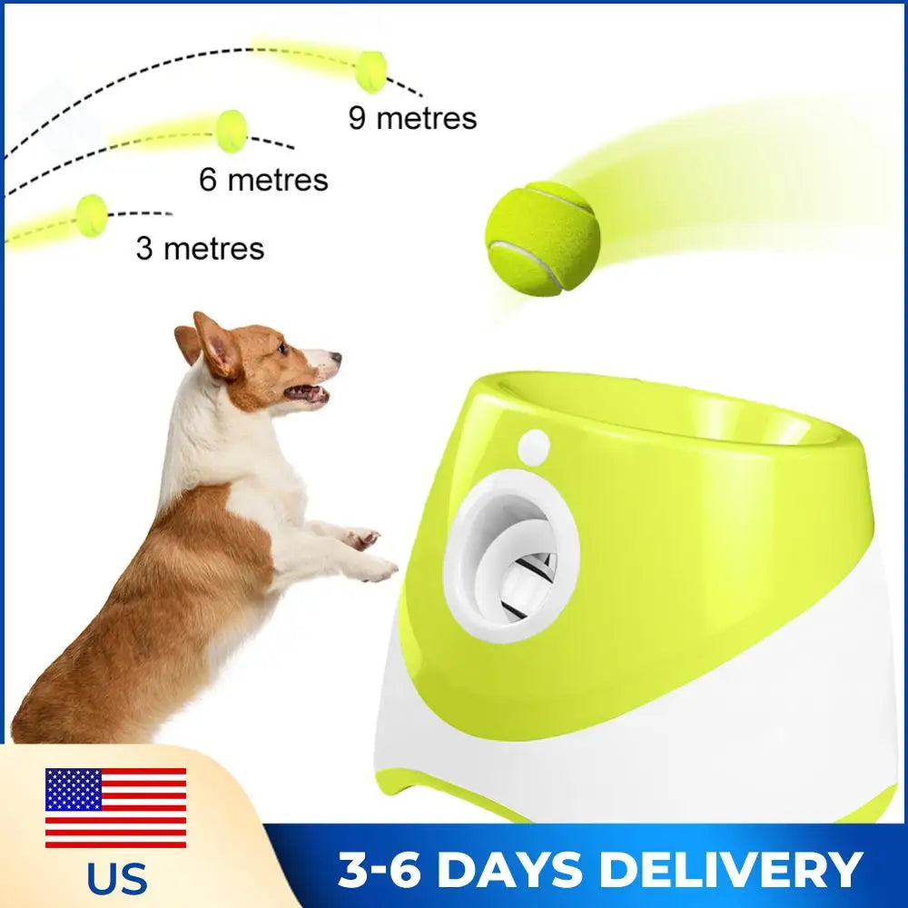 Automatic Pet Dogs Chase  Fun Interactive Throw Catapult Dog Tennis Automatic Launcher Dogs Ball Catapult Pet Interactive