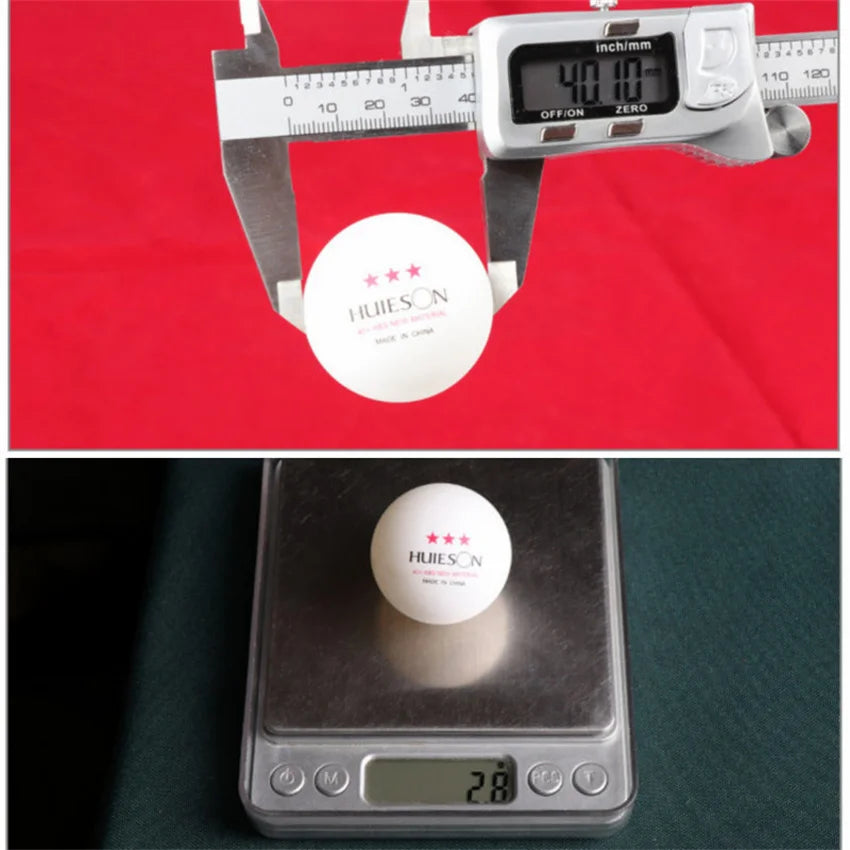 Huieson 3 Star Ping Pong Balls 50~100 PCS ABS 40+ New Material Table Tennis Balls Ping Pong Balls For Competition